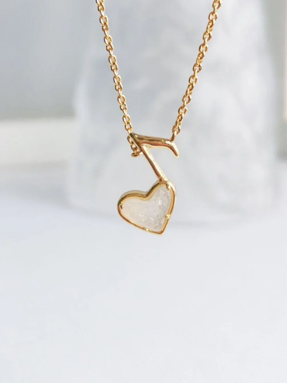Kendra Scott Dolly Parton Ari Heart Music Note Gold Drusy Necklace